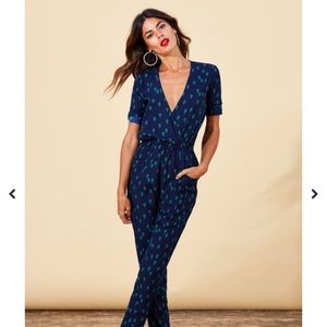 Navy Cactus Jumpsuit